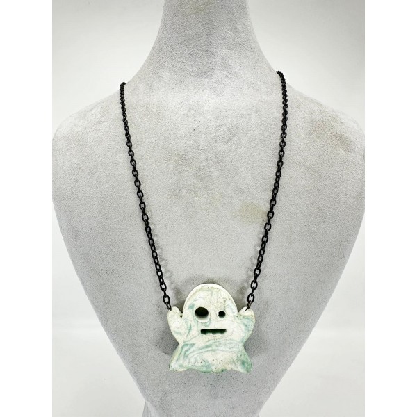 Siyah Derili Mermer Desenli Doğal Taş Kolye Siyah Derili Mermer Desenli Doğal Taş Kolye